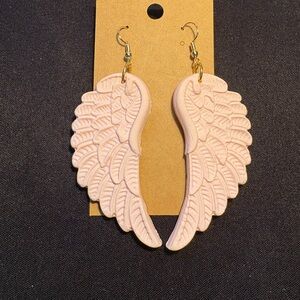 Pink Angel Wing Earrings